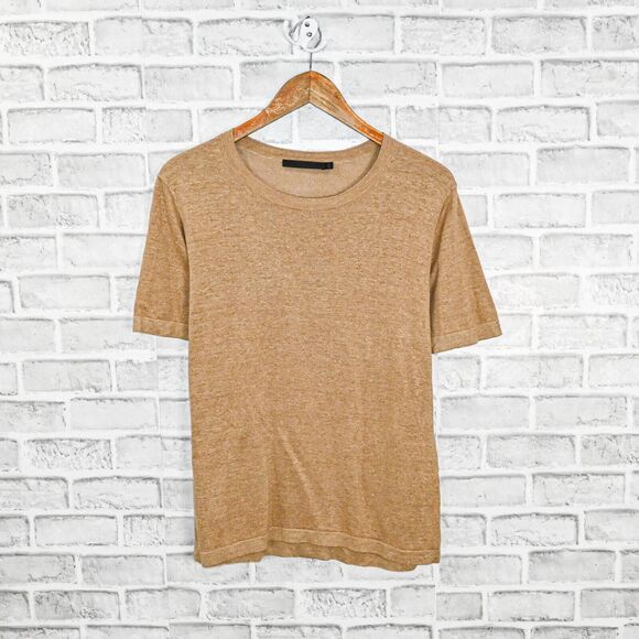Jenni Kayne Women's Hemp Blend Tee t-shirt in heather camel brown sz M - Picture 6 of 9